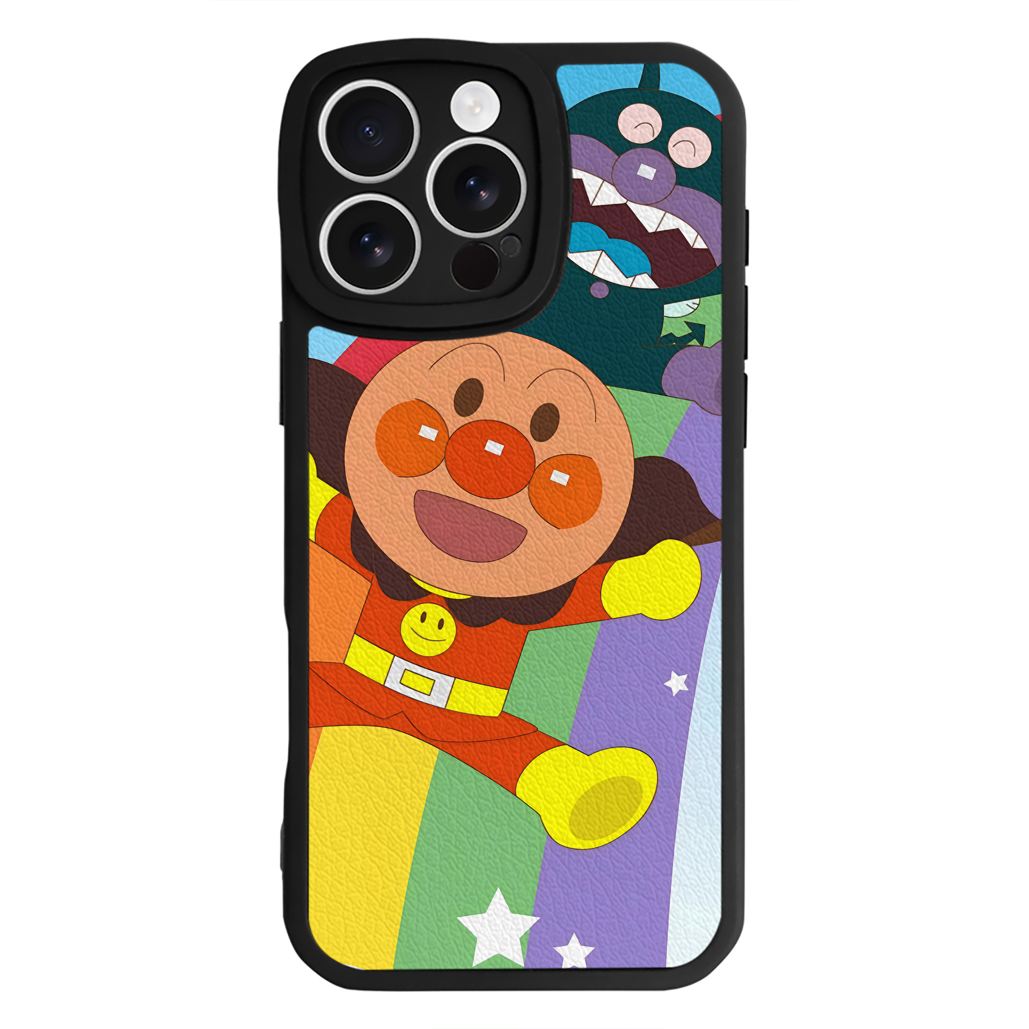 （画像用） アンパンマン Anpanman 【iPhone 16シリーズ対応】シリコンスマホケース（レザー調） 材質：シリコン